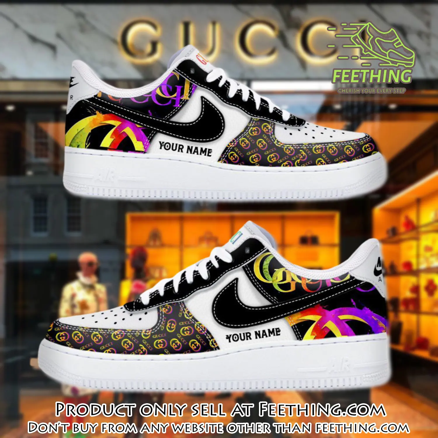 Personalized gucci luxury air force 1 sneakers limited af1 shoes oaf1010 ft2923169